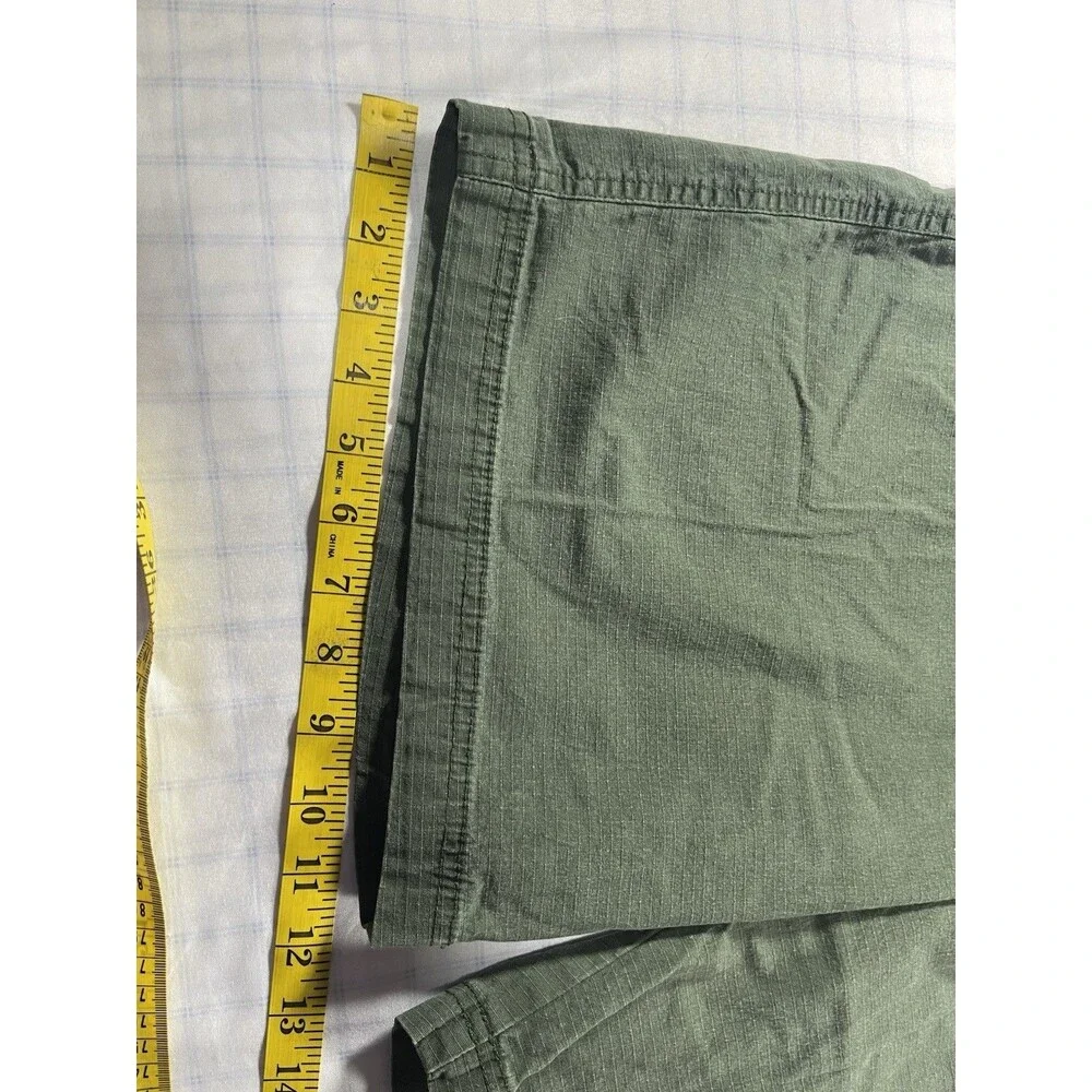 Weatherproof Men's Cargo Shorts Size 38 Ivy Green Cotton Stretch Ripstop